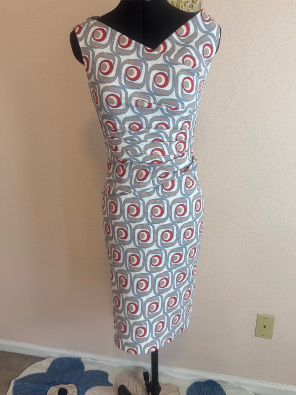 Cocktail Interview Ready Geometric Design Talbot Runhof Pret Dress Sz 6